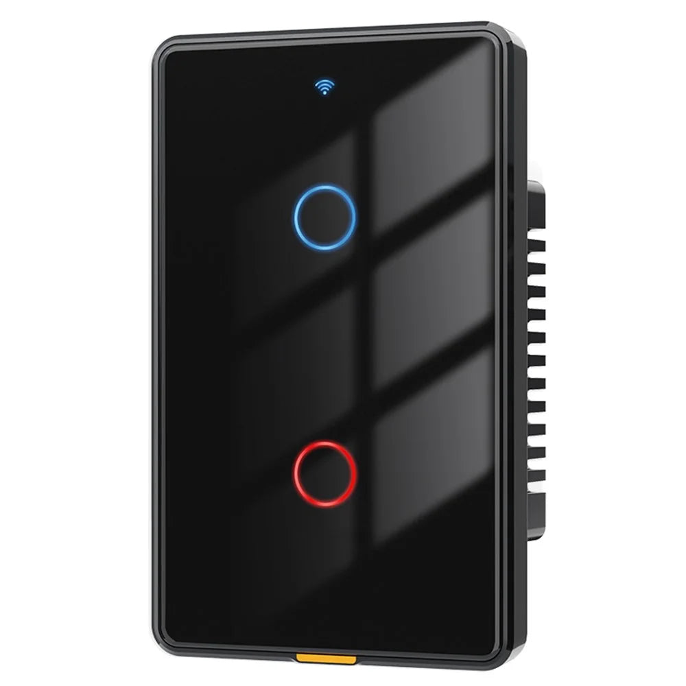 MG-KG101 WiFi+433 Dual Mode 2 Gang 10A Touch Smart Switch Tuya APP Voice Control Wall Light Switch, US Plug / Black - 1