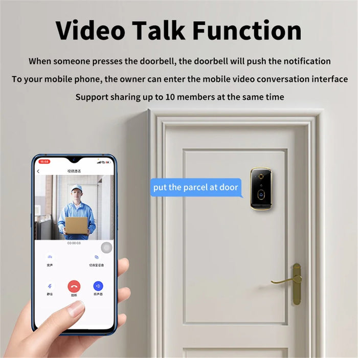 X10 Motion Detection Wireless WiFi Doorbell Phone APP Voice Intercom Video Talk Smart Door Bell - 6