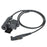 Ham Radio 7.1mm Speaker Microphone with U94 PTT Headset Adapter for Motorola GP328Plus - 2