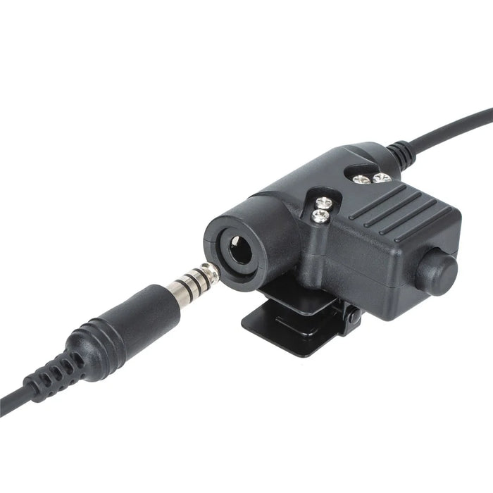 Ham Radio 7.1mm Speaker Microphone with U94 PTT Headset Adapter for Motorola GP328Plus - 4