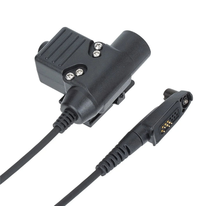 Ham Radio 7.1mm Speaker Microphone with U94 PTT Headset Adapter for Motorola GP328Plus - 5