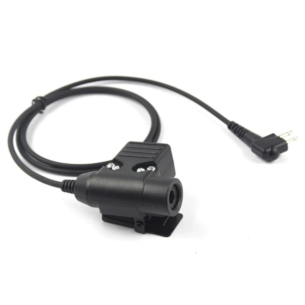 Ham Radio 7.1mm Speaker Microphone with U94 PTT Headset Adapter for Motorola DEP450 / EP450 / GP88 / GP300 / CP88 - 2