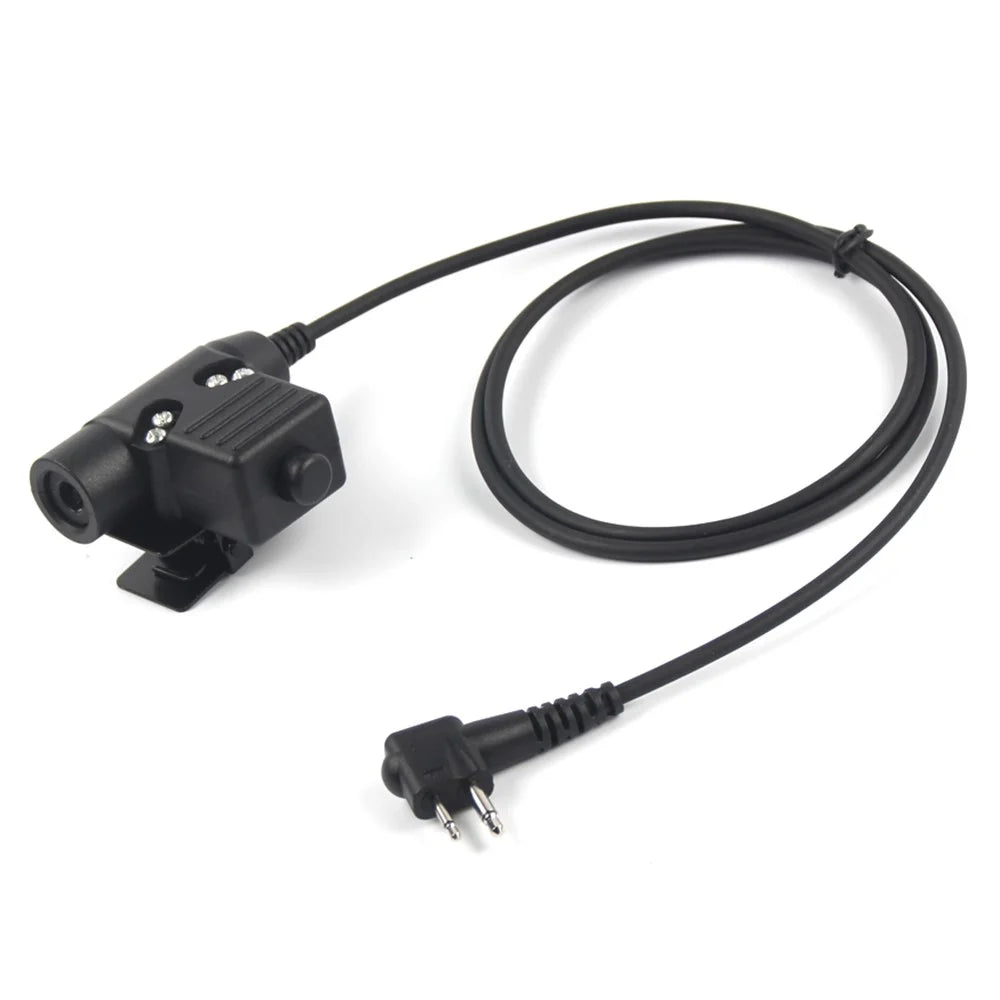 Ham Radio 7.1mm Speaker Microphone with U94 PTT Headset Adapter for Motorola DEP450 / EP450 / GP88 / GP300 / CP88 - 3