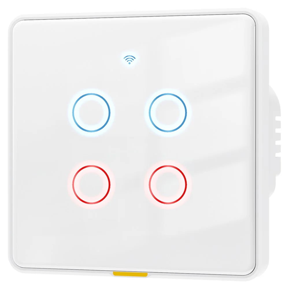 MG-KG110 4 Gang WiFi+433 Dual Mode Touch Smart Switch Tuya APP Voice Control Wall Light Switch, EU Plug  /  White - 1