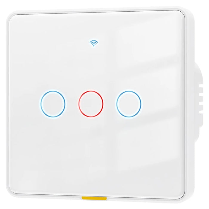 MG-KG110 3 Gang WiFi+433 Dual Mode Touch Smart Switch Tuya APP Voice Control Wall Light Switch, EU Plug  /  White - 1