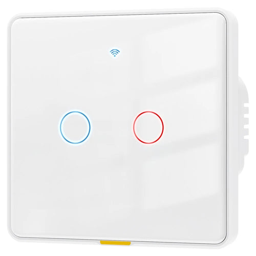 MG-KG110 2 Gang WiFi+433 Dual Mode Touch Smart Switch Tuya APP Voice Control Wall Light Switch, EU Plug  /  White - 1