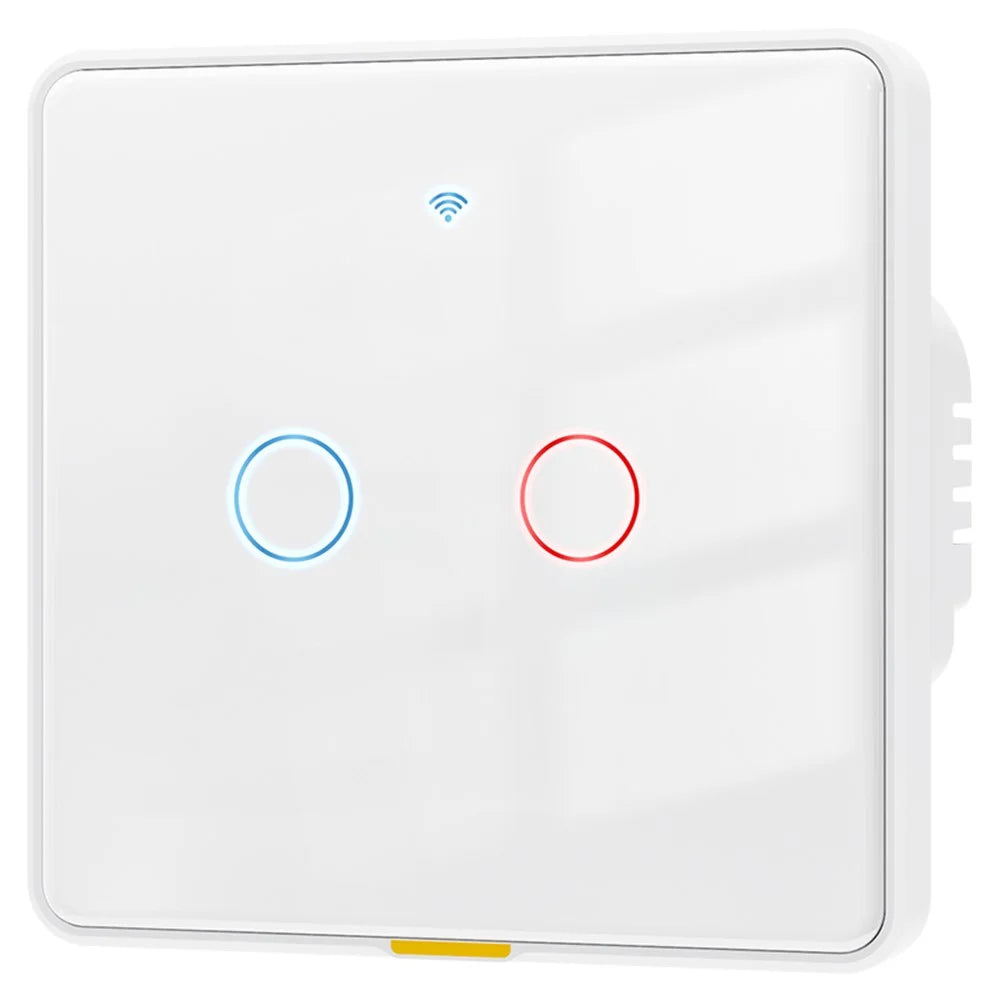 MG-KG110 2 Gang WiFi+433 Dual Mode Touch Smart Switch Tuya APP Voice Control Wall Light Switch, EU Plug  /  White - 1