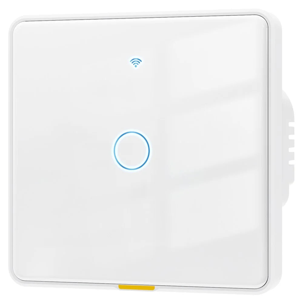 MG-KG110 1 Gang WiFi+433 Dual Mode Touch Smart Switch Tuya APP Voice Control Wall Light Switch, EU Plug  /  White - 1