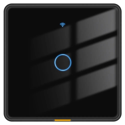 MG-KG110 1 Gang WiFi+433 Dual Mode Touch Smart Switch Tuya APP Voice Control Wall Light Switch, EU Plug  /  Black - 1