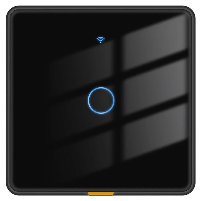 MG-KG110 1 Gang WiFi+433 Dual Mode Touch Smart Switch Tuya APP Voice Control Wall Light Switch, EU Plug  /  Black - 1