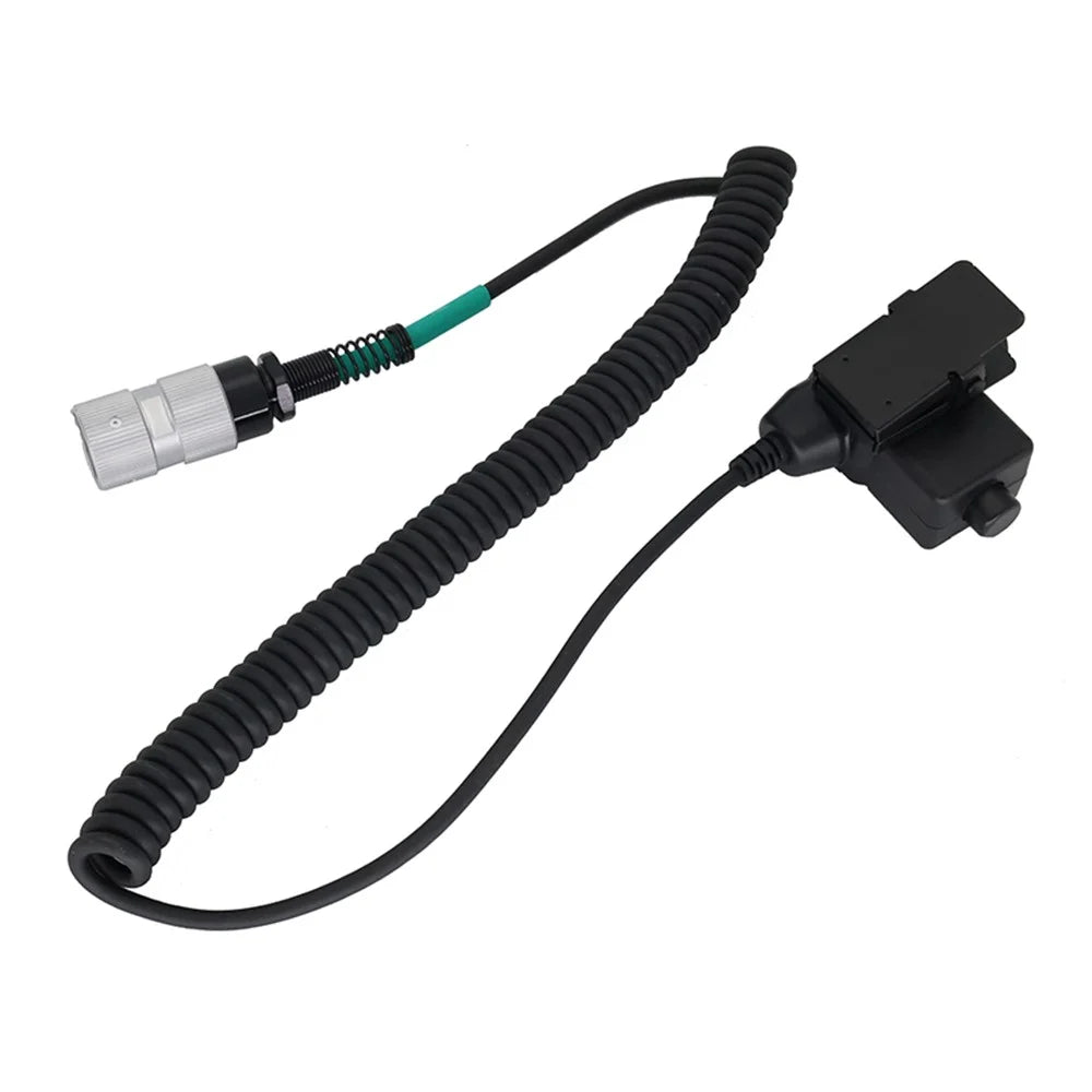 6 Pin Plug Walkie Talkie Headset Adapter U94 PTT Cable for Harris PRC-152 / PRC-148 Two Way Radio - 2