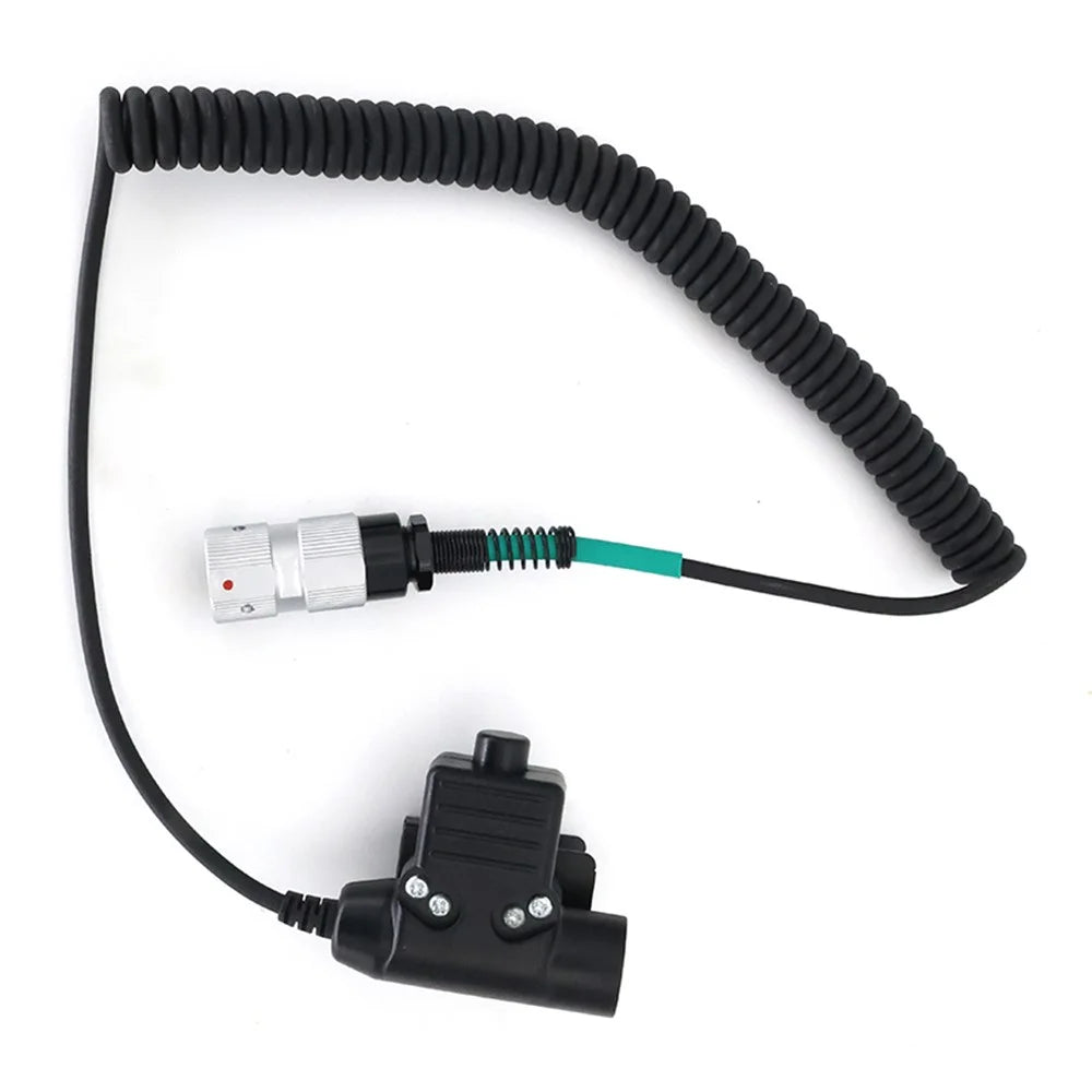 6 Pin Plug Walkie Talkie Headset Adapter U94 PTT Cable for Harris PRC-152 / PRC-148 Two Way Radio - 3