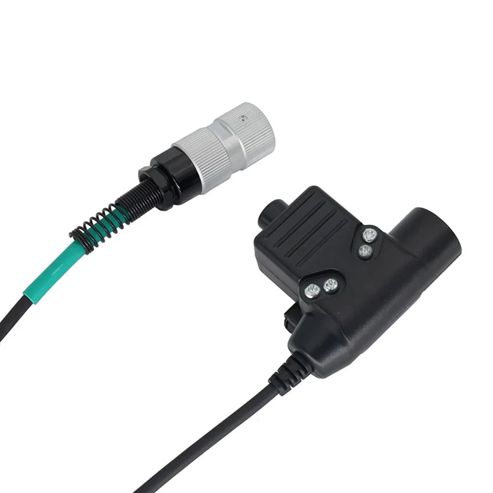 6 Pin Plug Walkie Talkie Headset Adapter U94 PTT Cable for Harris PRC-152 / PRC-148 Two Way Radio - 7