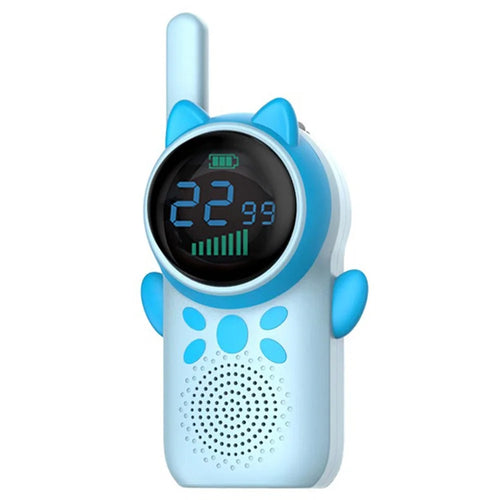 D25 Children Walkie Talkies 1.5-inch Color Screen 3km Range Kids Handheld Radio Interphone - Blue - 1