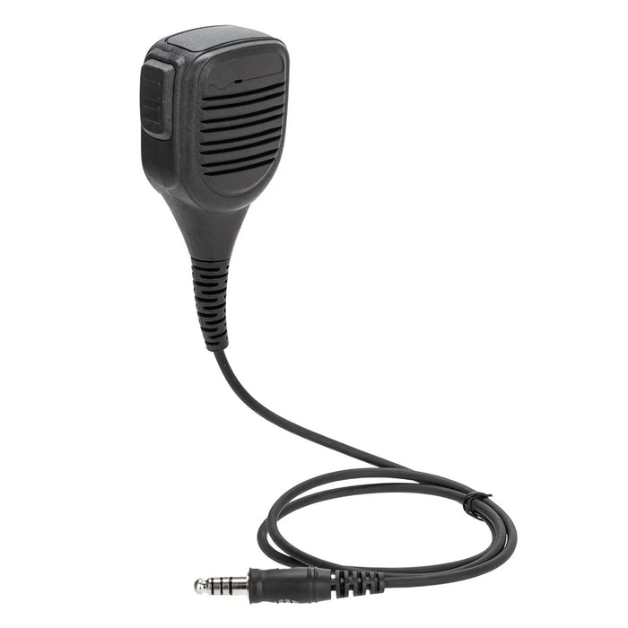 Universal Walkie Talkie 7.1mm Audio Jack Ham Radio Speaker Microphone with 360 Degree Rotating Clip - 4