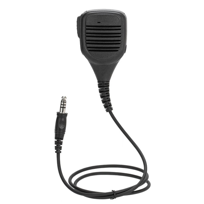 Universal Walkie Talkie 7.1mm Audio Jack Ham Radio Speaker Microphone with 360 Degree Rotating Clip - 5