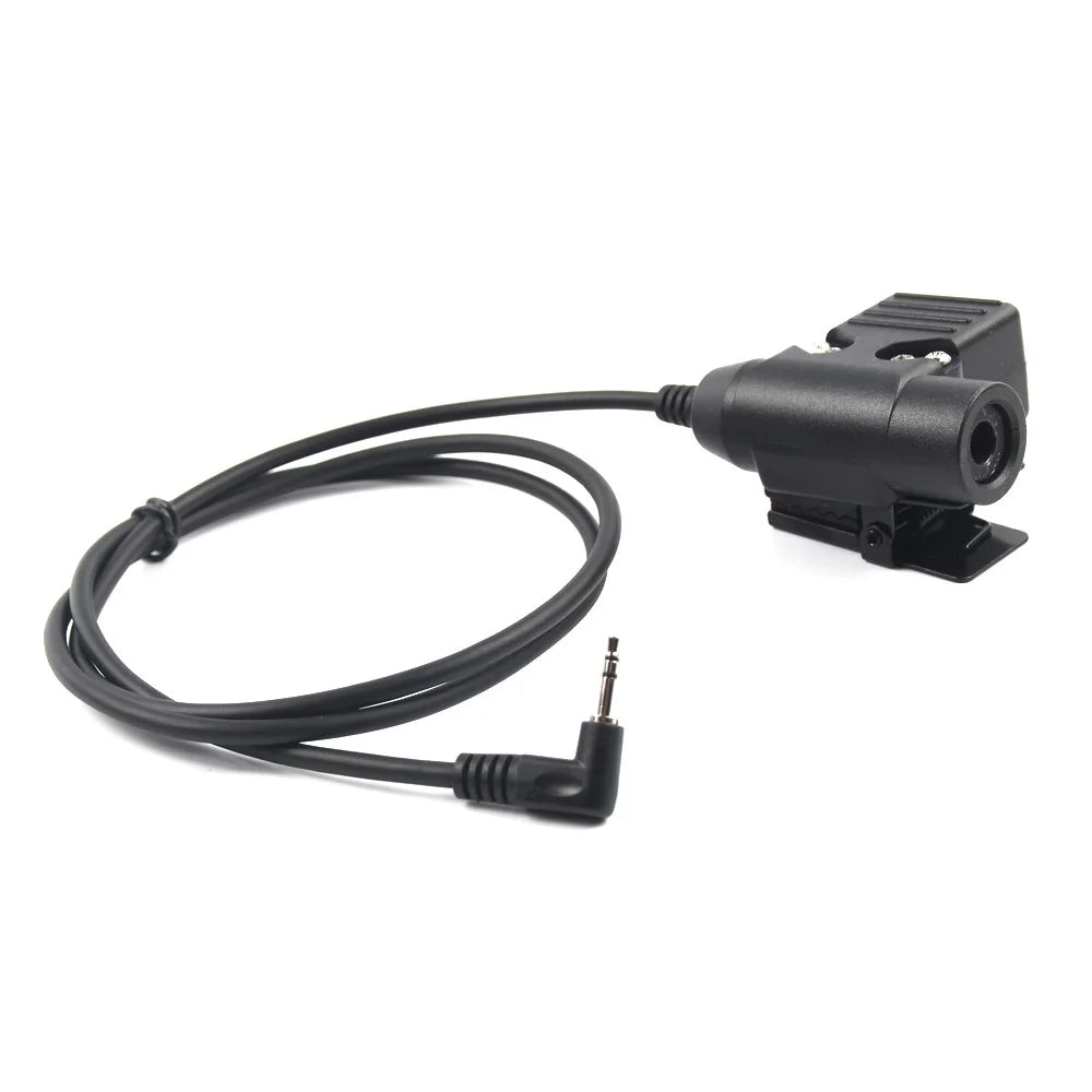 Ham Radio 7.1mm Speaker Microphone with U94 PTT Headset Adapter for Motorola TLKR T80  /  EM1000  /  EM1000R  /  EM1010TPR - 3