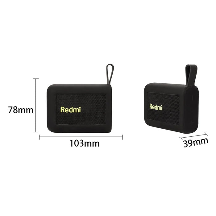 For Xiaomi Redmi Portable Bluetooth-compatible Speaker Silicone Protective Case Anti-Scratch Cover with Strap - Black - 4