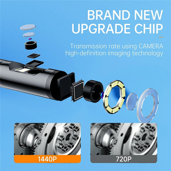AN112 10m Hard Wire 3.0MP HD Endoscope 8mm Dual Lens Industrial Inspection Camera for Apple / Android Phone - 6