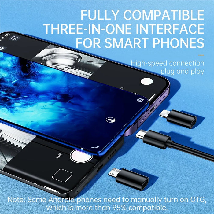 AN112 5m Hard Wire 3.0MP HD Endoscope 8mm Dual Lens Industrial Inspection Camera for Apple / Android Phone - 3