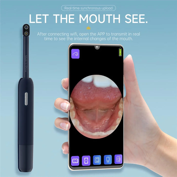 Z70 5MP Wireless Dental Endoscope Teeth Observation Oral Microscope with LED Light - Blue - 3