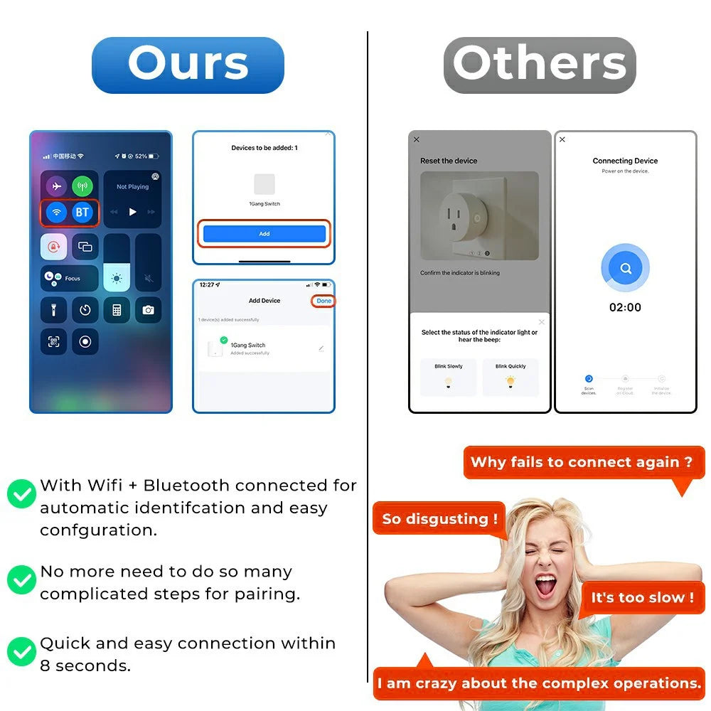 TM-YD001W WiFi Night Light Tuya App Voice Control Smart Home Infrared Human Body Sensing Night Lamp - US Plug - 3