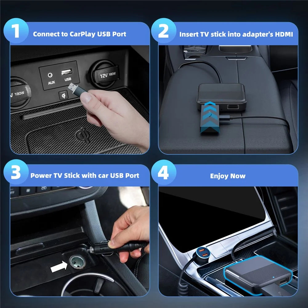 CA361 Carplay Car TV Mate TV Projection Converter Set-Top Box HD Output Adapter - 4