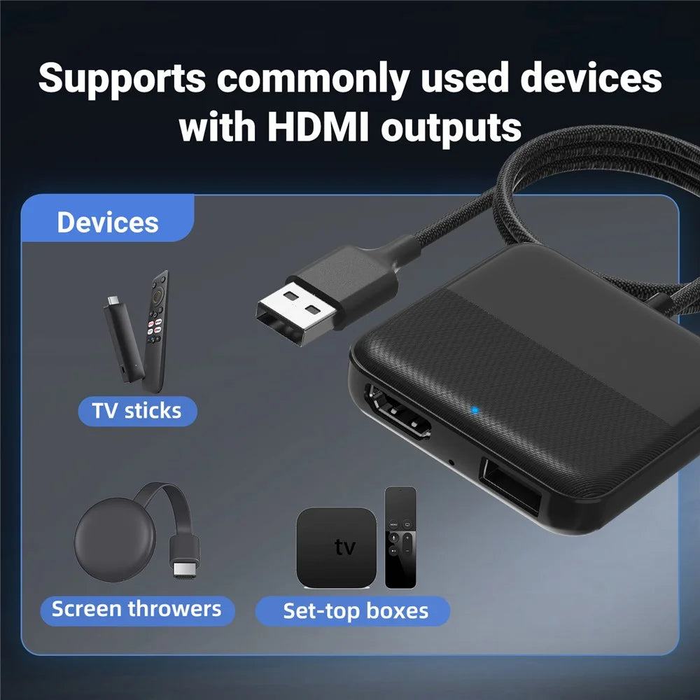 CA361 Carplay Car TV Mate TV Projection Converter Set-Top Box HD Output Adapter - 5
