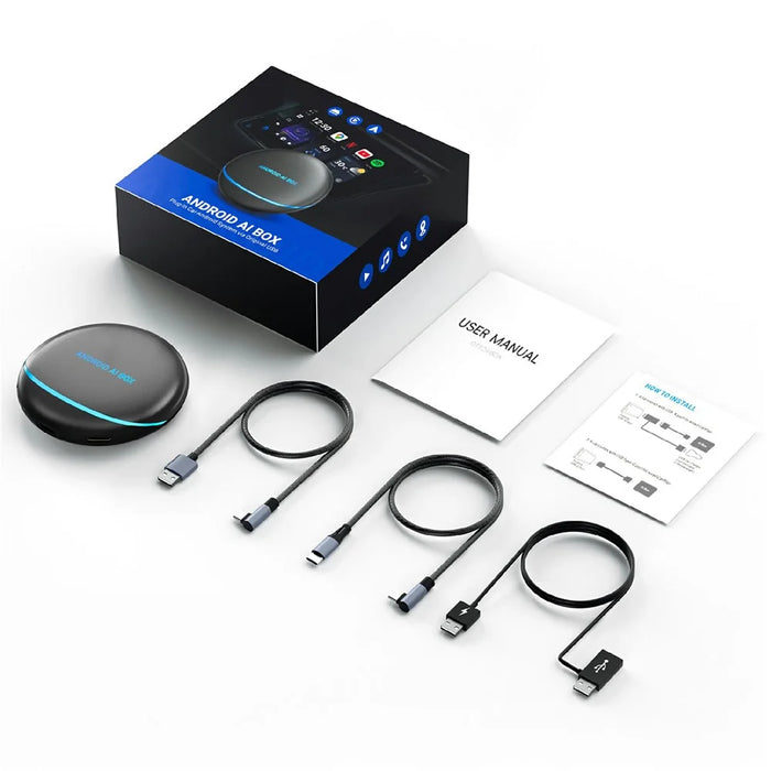 PCS47 Wired to Wireless Android 12 Carplay Adapter 2.4G / 5G Dual Band Car Android Auto AI Box - 6