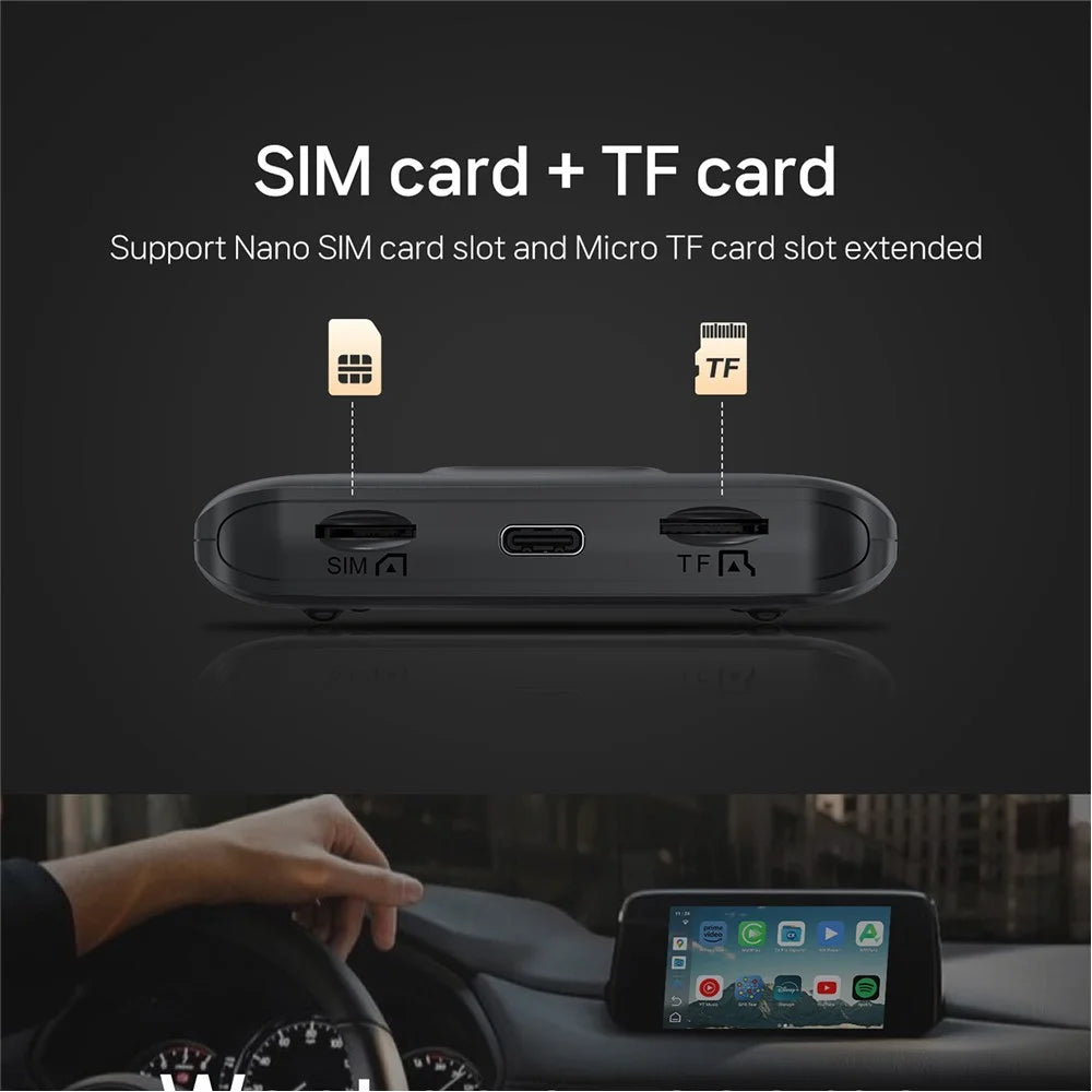 CA481 Wireless Carplay AI Box Android Auto Adapter Support Netfiix / Youtube / Tik Tok - 3