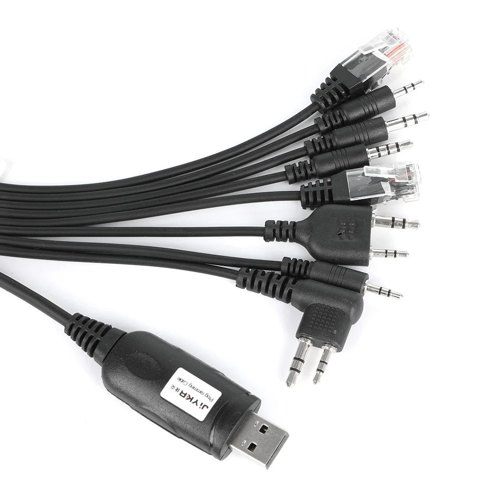 JIYKR Walkie Talkie 8 in 1 USB Programming Cable for Kenwood / Baofeng / Motorola / Yaesu / Icom Radio DIY Accessories - 5