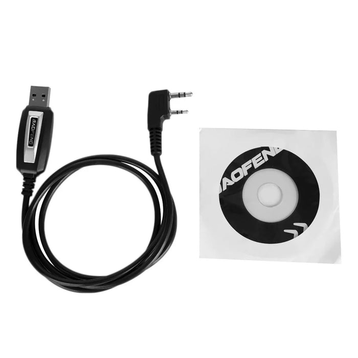 BAOFENG Universal 2-pin Plug USB Programming Cable for Puxing / Baofeng / Wouxun Car Walkie Talkie - 5