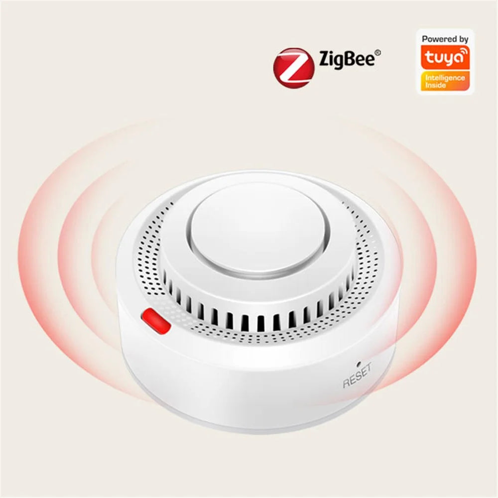 Tuya Zigbee Smoke Detector Real Time Monitoring Smoke Sensor Alarm Works with Alexa / Google Assistant - 5