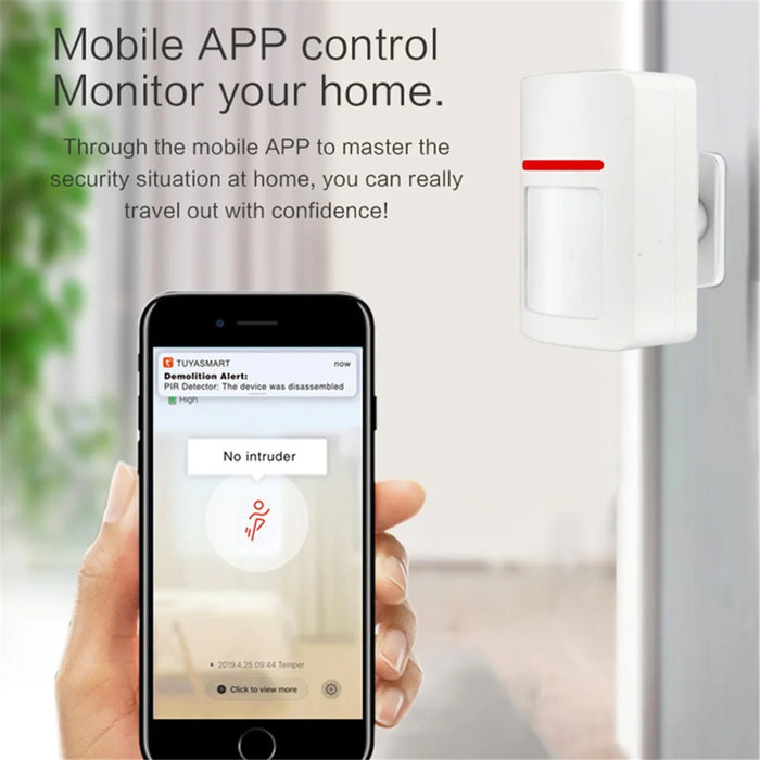 Tuya WiFi Human Body Motion Sensor Low Power Consumption Smart Home Infrared Detector - 4