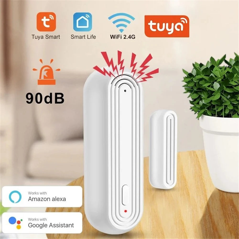 Tuya WiFi Smart Door Magnetic Sensor Alarm Door Window On-Site Alarm Sensor Support Amazon Alexa / Google Assistant - 2