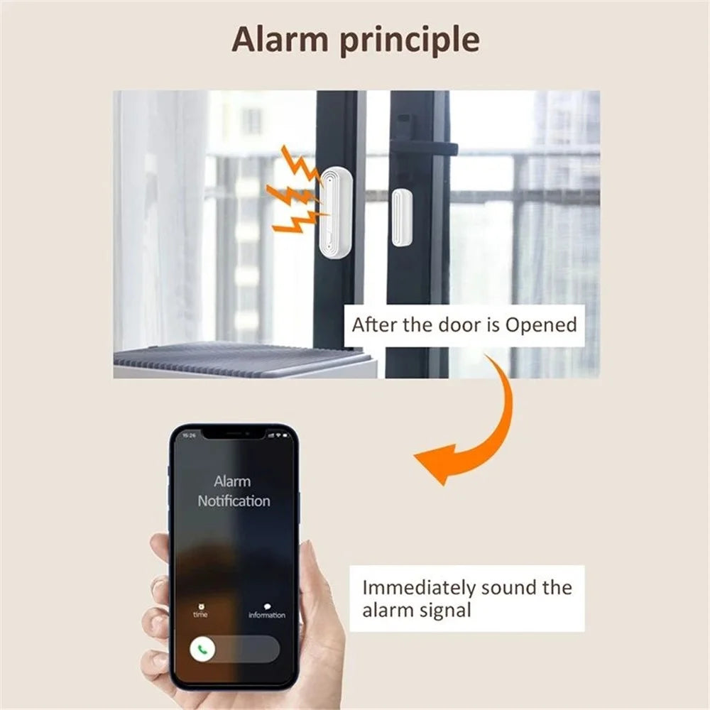 Tuya WiFi Smart Door Magnetic Sensor Alarm Door Window On-Site Alarm Sensor Support Amazon Alexa / Google Assistant - 3