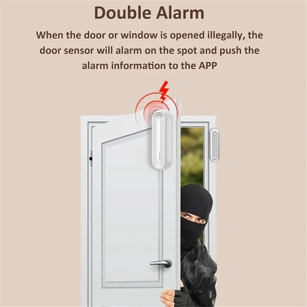 Tuya WiFi Smart Door Magnetic Sensor Alarm Door Window On-Site Alarm Sensor Support Amazon Alexa / Google Assistant - 4