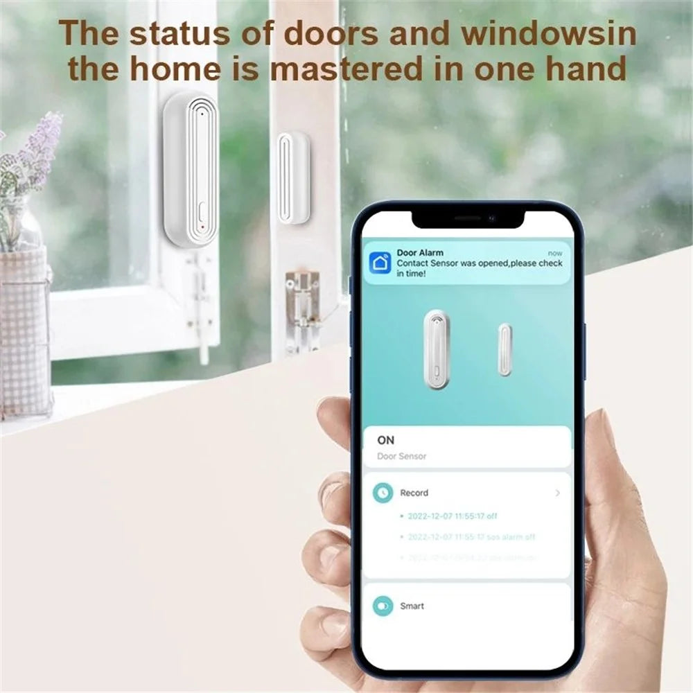 Tuya WiFi Smart Door Magnetic Sensor Alarm Door Window On-Site Alarm Sensor Support Amazon Alexa / Google Assistant - 5