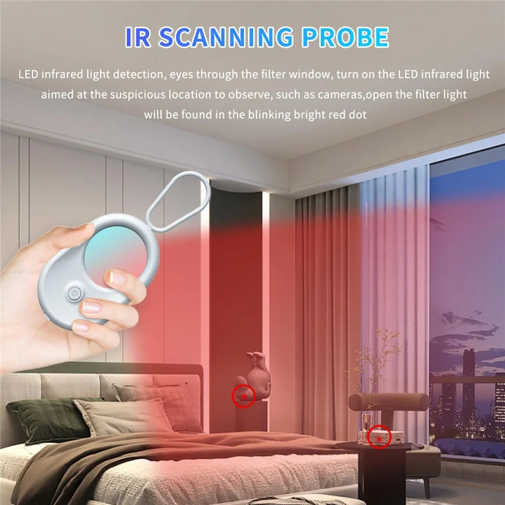 T02 Hidden Camera Detector Infrared Camera Scanner for Hotel Travel Security - White - 3