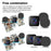 N65Q-2T1 Wireless Door Bell Elderly Care Flashing Adjustable Volume Home Doorbell, 2 Transmitter+1 Receiver - US Plug / Black - 6