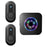 N65-2T1 Wireless Door Bell Colorful Light Flashing 55 Ringtones Home Doorbell, 2 Transmitter+1 Receiver - US Plug / Black - 1