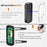 N20K-2T1 Waterproof Home Doorbell 55 Ringtones Wireless Door Bell with LED Light, 2 Transmitter+1 Receiver - US Plug / Black - 4