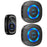 N92A-1T2 Home Doorbell Adjustable Volume Flashing Light Wireless Door Bell, 1 Transmitter+2 Receiver - US Plug / Black - 1
