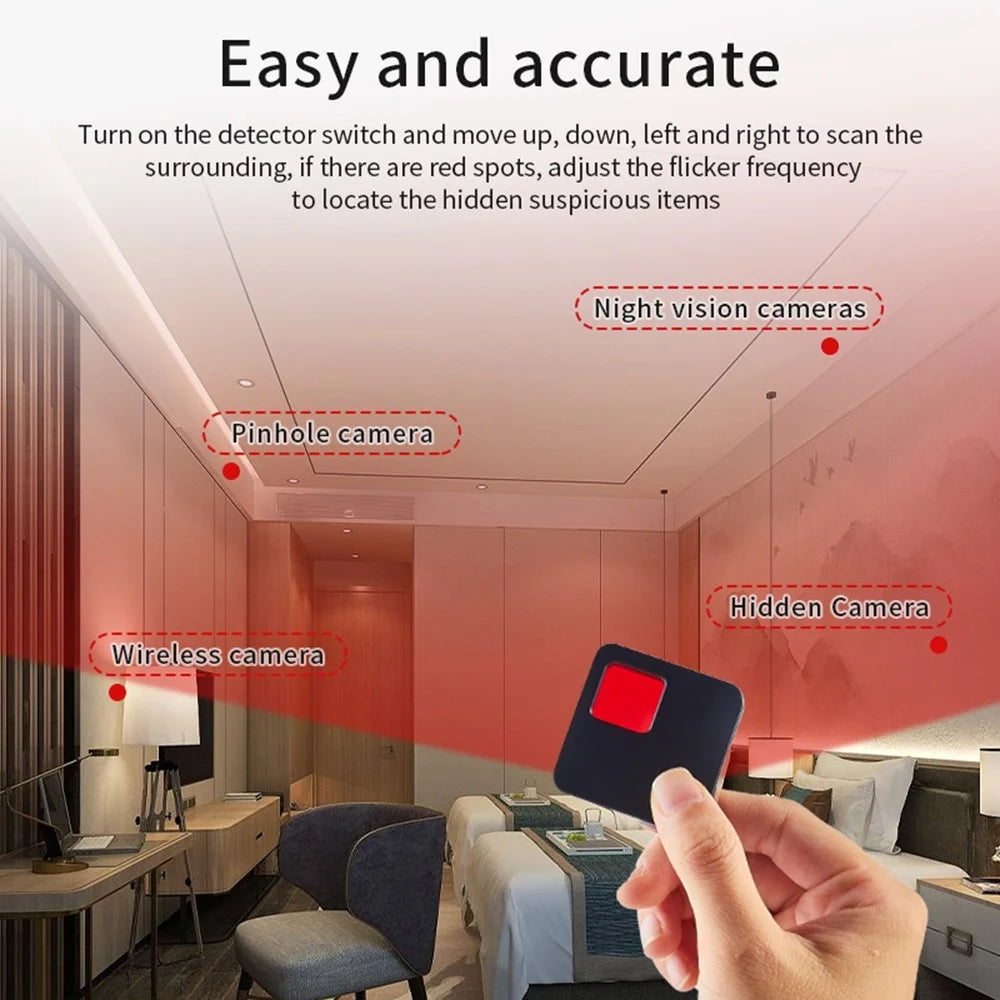 Q88 Hidden Camera Finder Anti-Peeping Security Protection Mini Camera Detector - 5