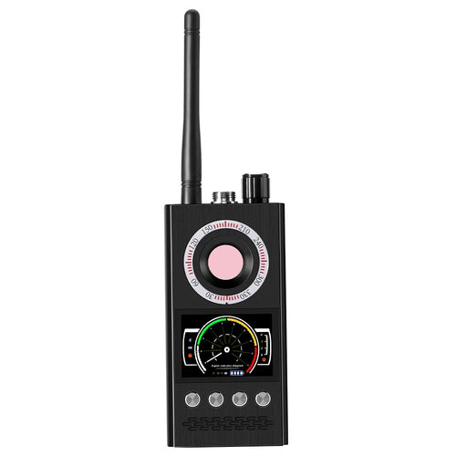 K68 Wireless Signal Detector RF Bug Finder Anti-Spy Camera Detector GPS Tracker Locator, Upgraded Version - Black - 1