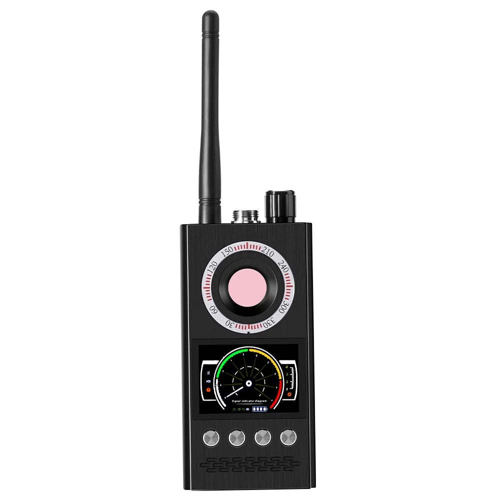 K68 Wireless Signal Detector RF Bug Finder Anti-Spy Camera Detector GPS Tracker Locator, Upgraded Version - Black - 1