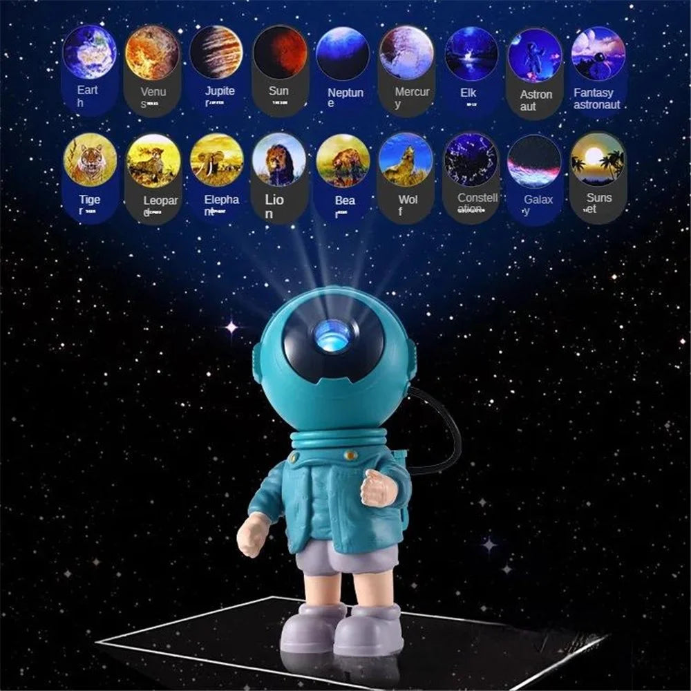 k2301 Green Astronaut Projector Lamp 18 Projection Patterns Starry Sky Projection Lamp - 4