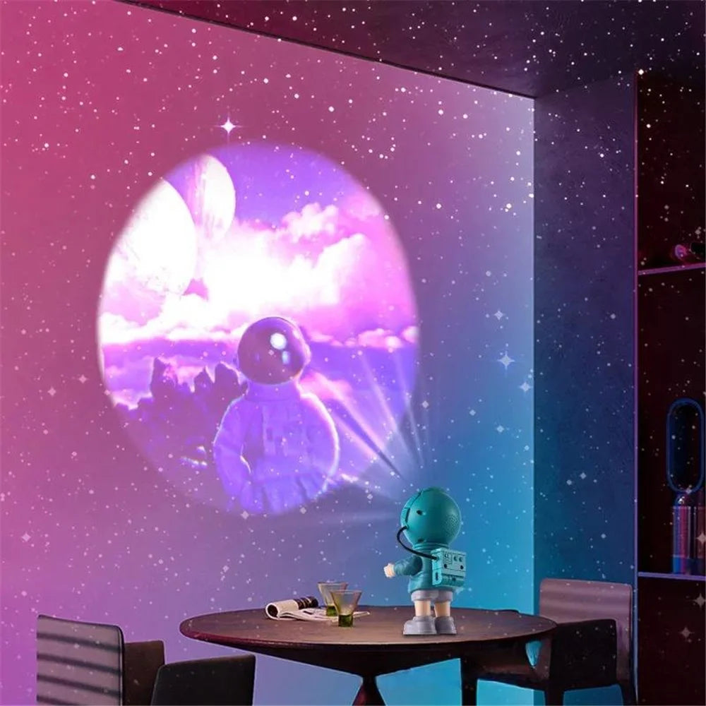 k2301 Green Astronaut Projector Lamp 18 Projection Patterns Starry Sky Projection Lamp - 6