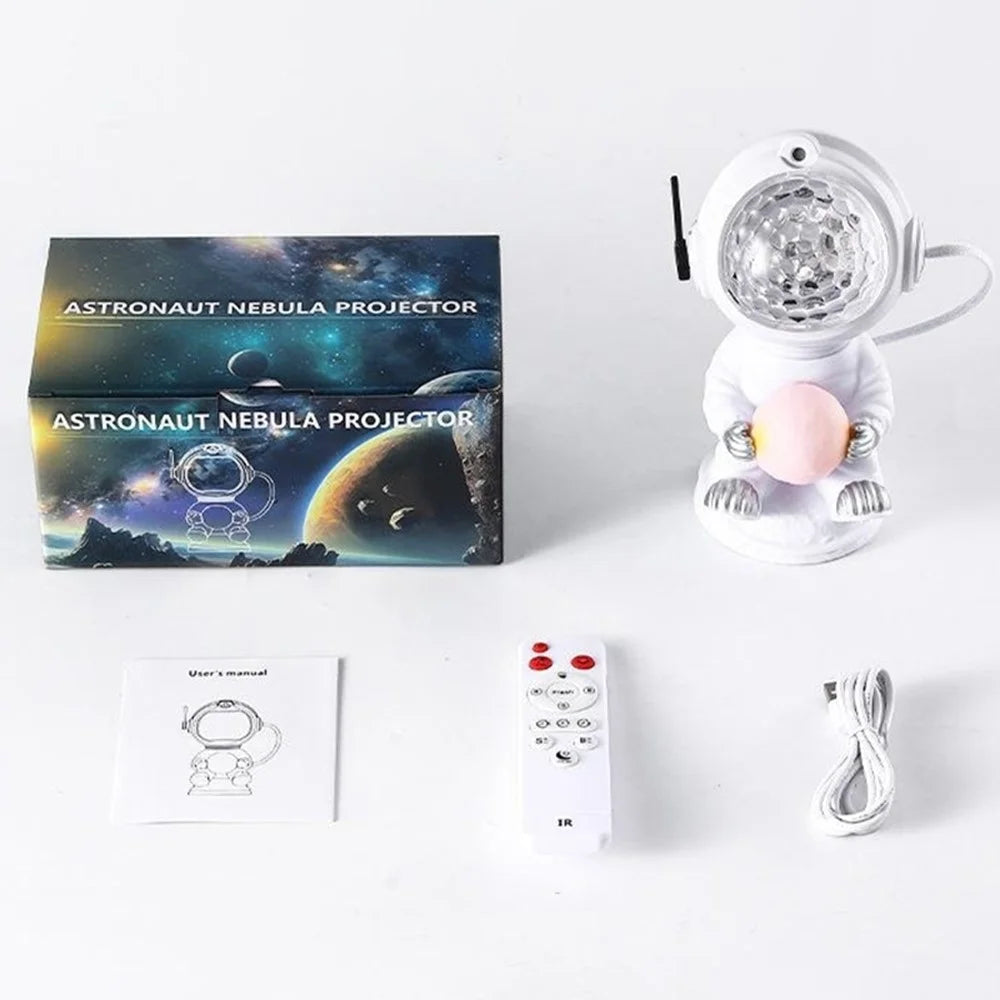 JN2317 Cartoon Astronaut Projection Lamp Water Ripple Starry Sky Projector Decorative Night Light - 7