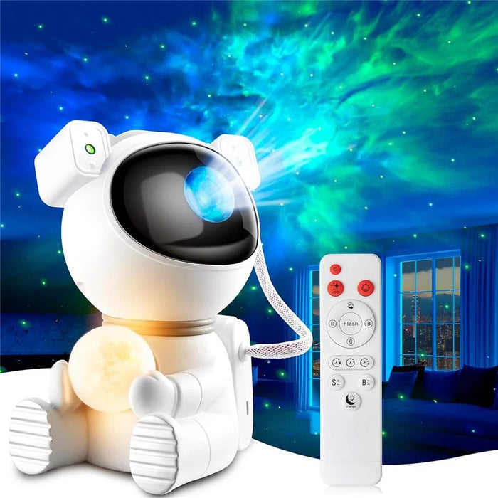 JN2316 Lovely Astronaut Starry Sky Projection Lamp Bluetooth-compatible Speaker 7 Color Moon Night Light - 6
